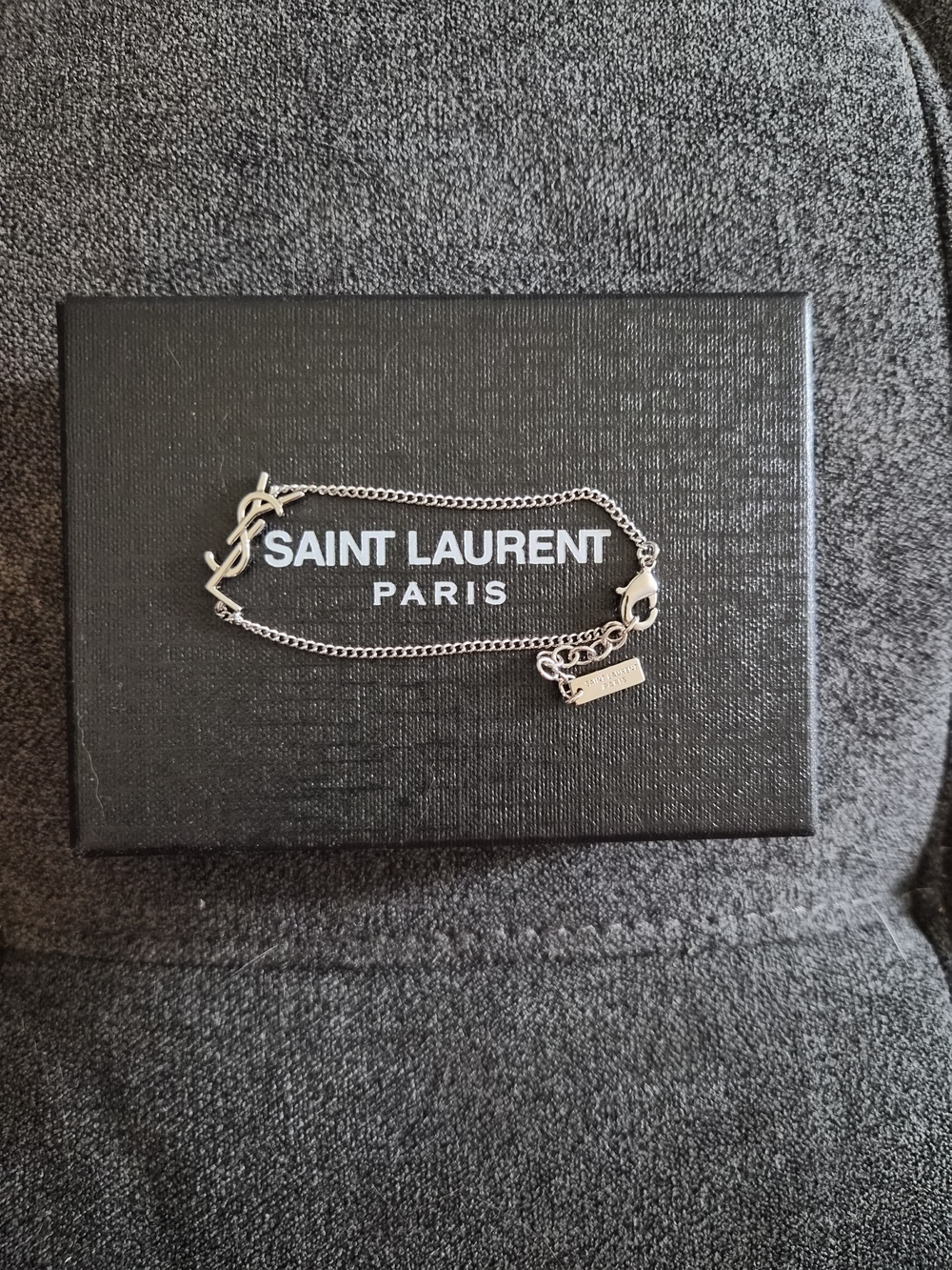 YSL Silver Logo Chain Bracelet - Picture 2 of 6